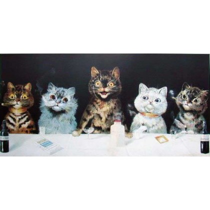 The Batchelor Party by Louis Wain