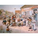 The Cat's Half - Holiday by Louis Wain