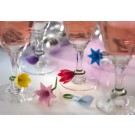 A Set of 12 Floral Wine Charms